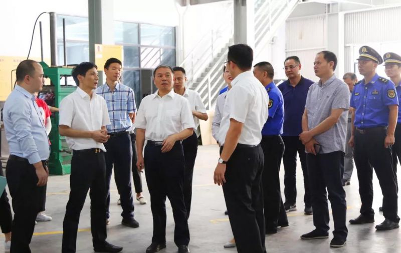 市长朱志杰 副市长徐锴莅临道明光学调研工业固废处置试点工作